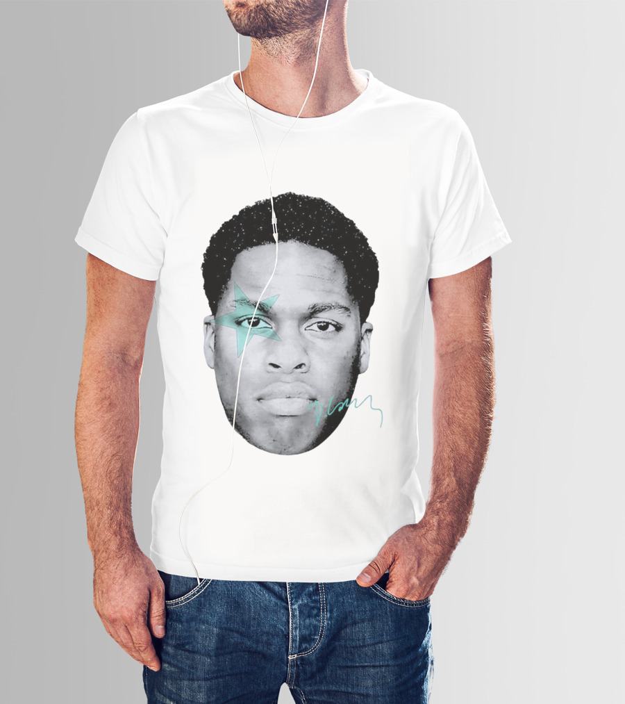 Daniel Caesar Star Face Blue Signature T-Shirt