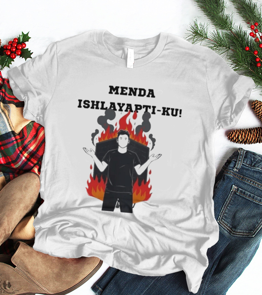 Menda Ishlayapti Ku Uzbek Tech Memes Flame T-Shirt