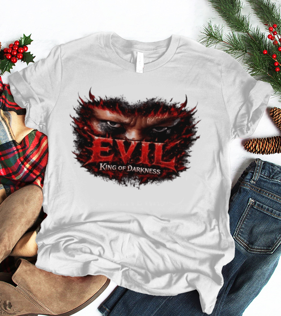 EVIL King Of Darkness Fiery Eyes In Flames T-Shirt