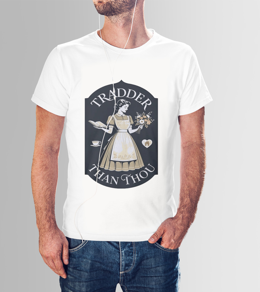 Tradder Than Thou Woman Holding Book And Flower T-Shirt