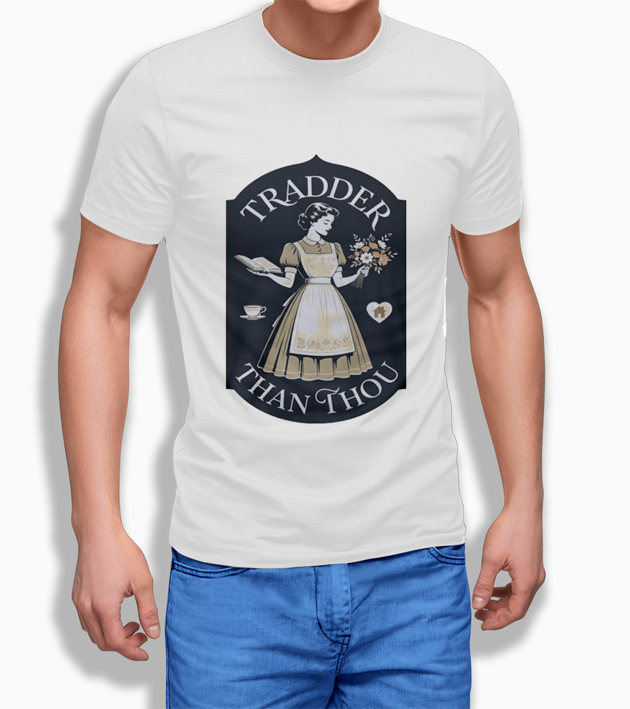 Tradder Than Thou Woman Holding Book And Flower T-Shirt