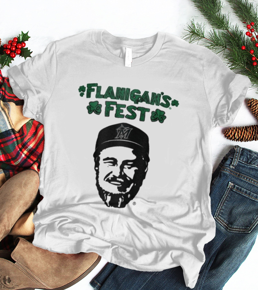 Flanigan's Fest Miami Marlins Shamrock T-Shirt