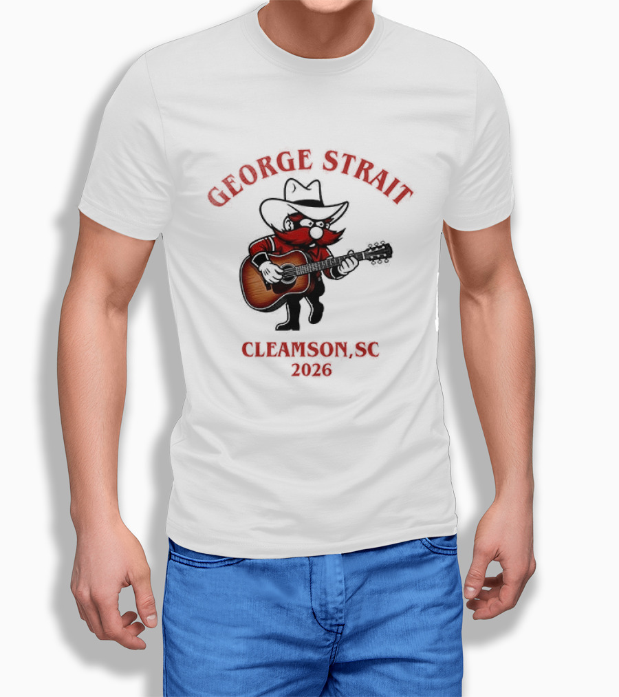 George Strait Clemson 2023 Cowboy Guitar Player T-Shirt