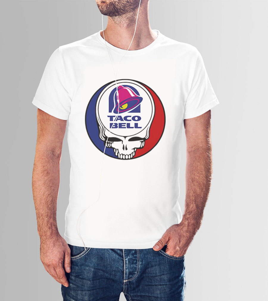 Taco Bell Grateful Dead Skull Logo Red Blue Collaboration T-Shirt