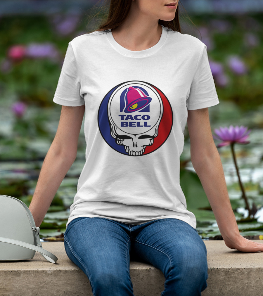 Taco Bell Grateful Dead Skull Logo Red Blue Collaboration T-Shirt