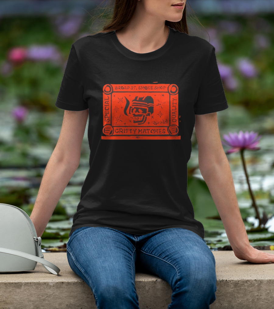 Broad St Smoke Shop Special Quality Gritty Matches Philadelphia Flyers T-Shirt