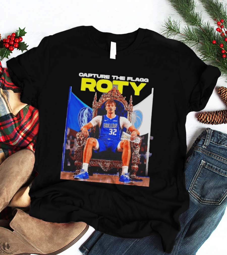 Capture The Cooper Flagg ROTY Dallas Mavericks Basketball Throne T-Shirt