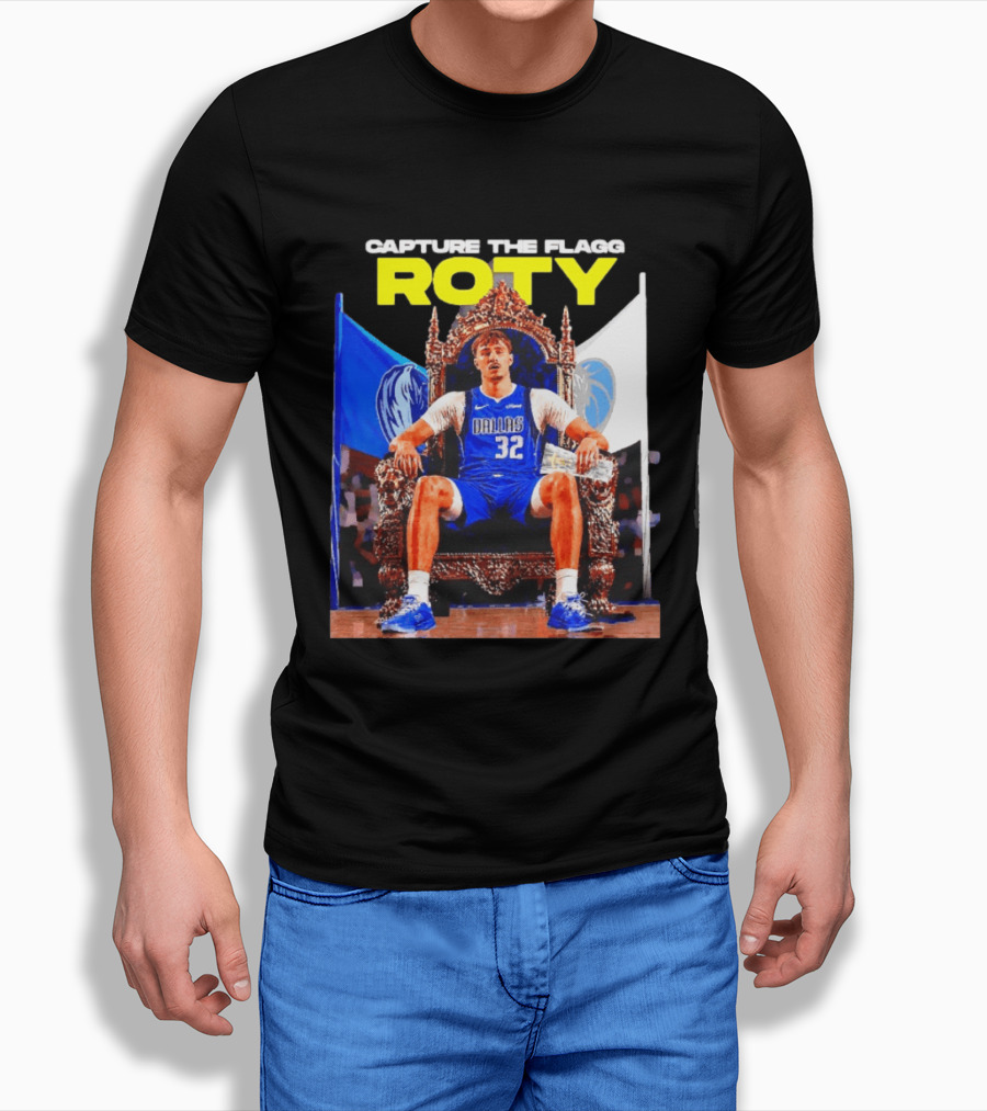 Capture The Cooper Flagg ROTY Dallas Mavericks Basketball Throne T-Shirt