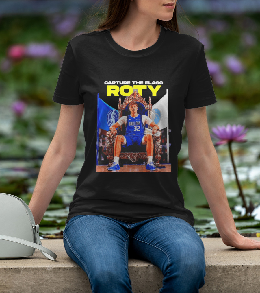 Capture The Cooper Flagg ROTY Dallas Mavericks Basketball Throne T-Shirt
