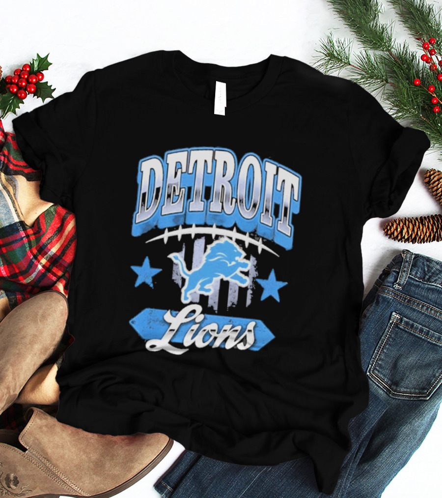 Detroit Lions Americana 2026 Stars Stripes Football Fan Gear T-Shirt
