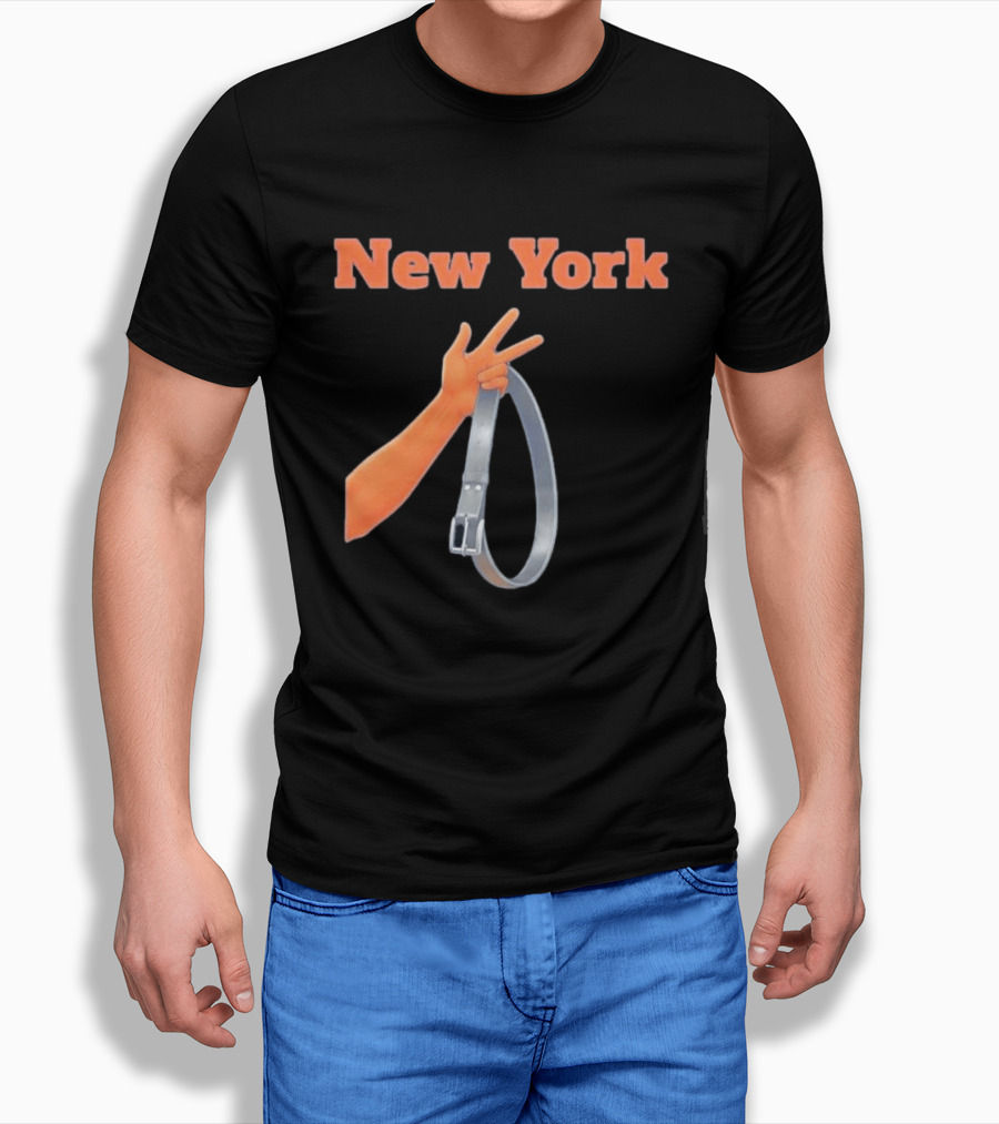 Jalen Brunson Three Point Celebration New York Knicks Belt Gesture T-Shirt