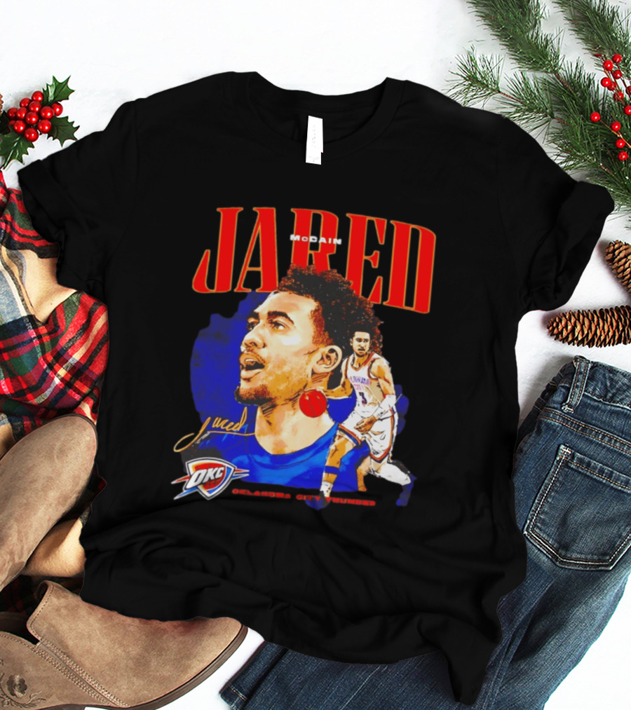 Jared McCain Oklahoma City Thunder NBA Basketball OKC Player T-Shirt