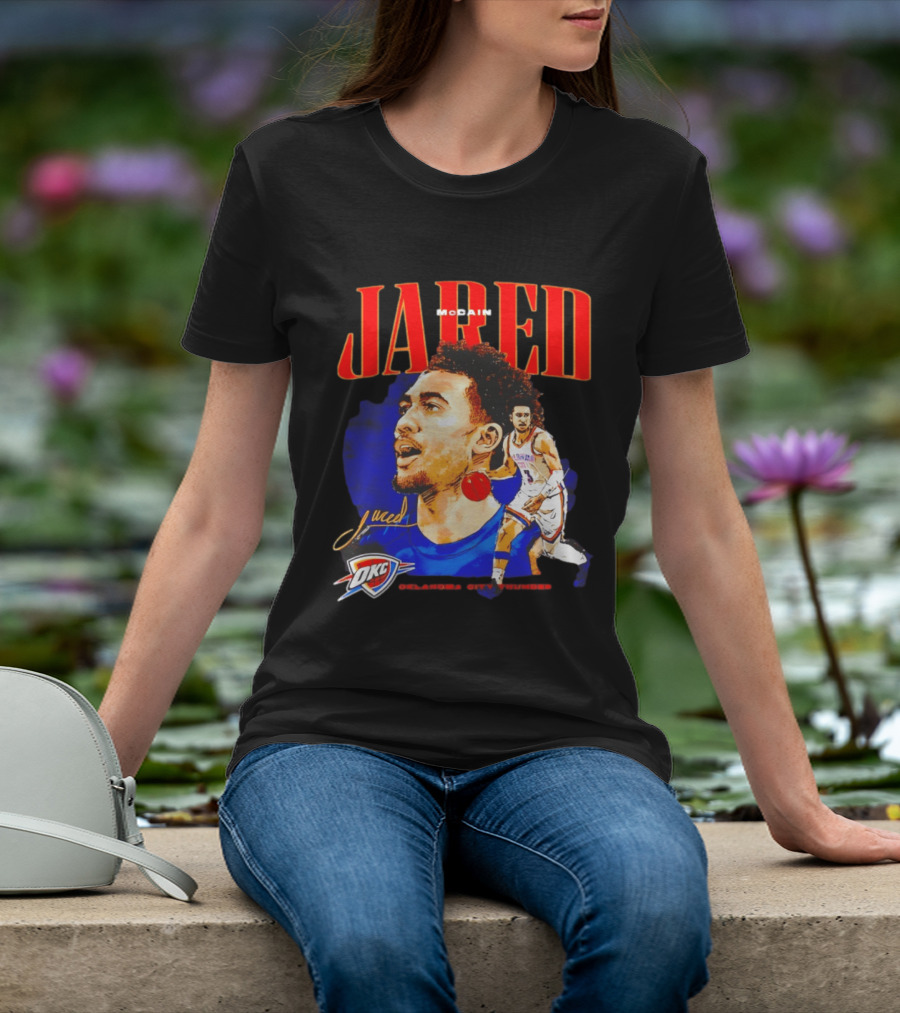 Jared McCain Oklahoma City Thunder NBA Basketball OKC Player T-Shirt