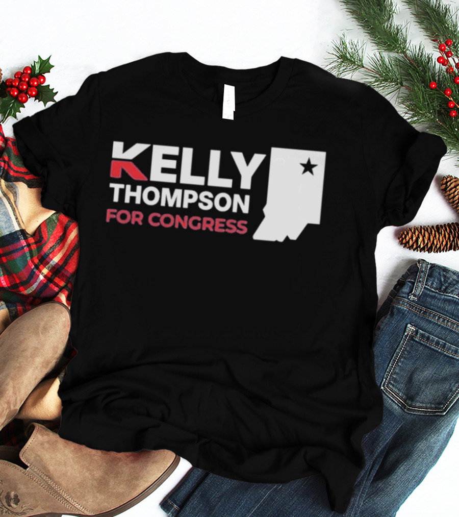 Kelly Thompson For Congress Indiana Star Icon Representation T-Shirt