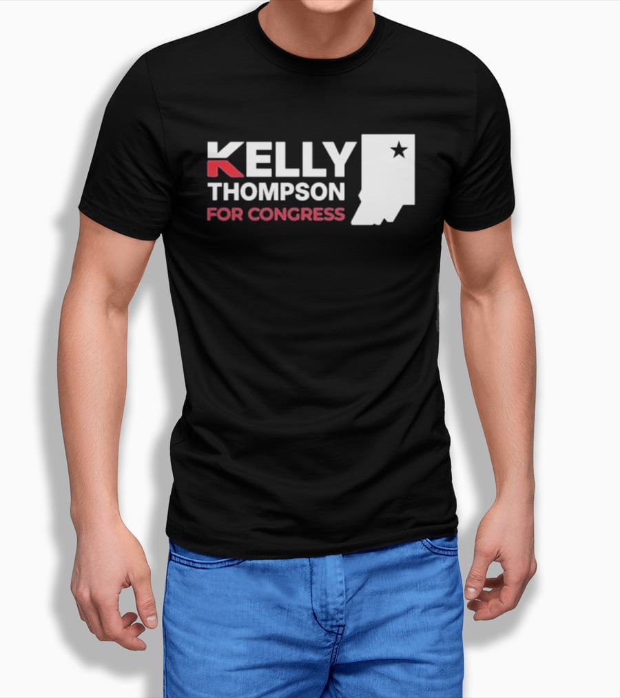 Kelly Thompson For Congress Indiana Star Icon Representation T-Shirt