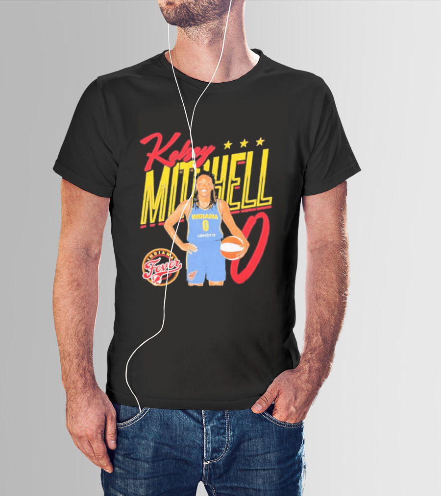 Kelsey Mitchell Indiana Fever Basketball Player Pose Salesforce T-Shirt