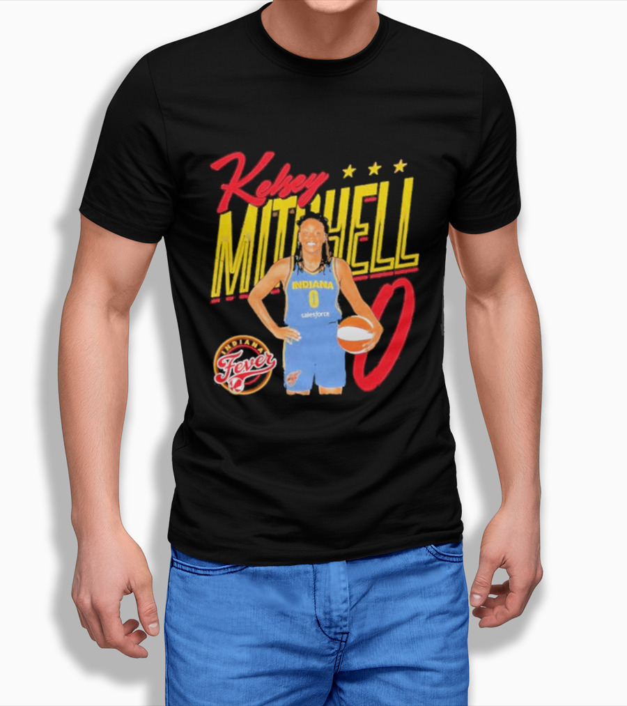 Kelsey Mitchell Indiana Fever Basketball Player Pose Salesforce T-Shirt