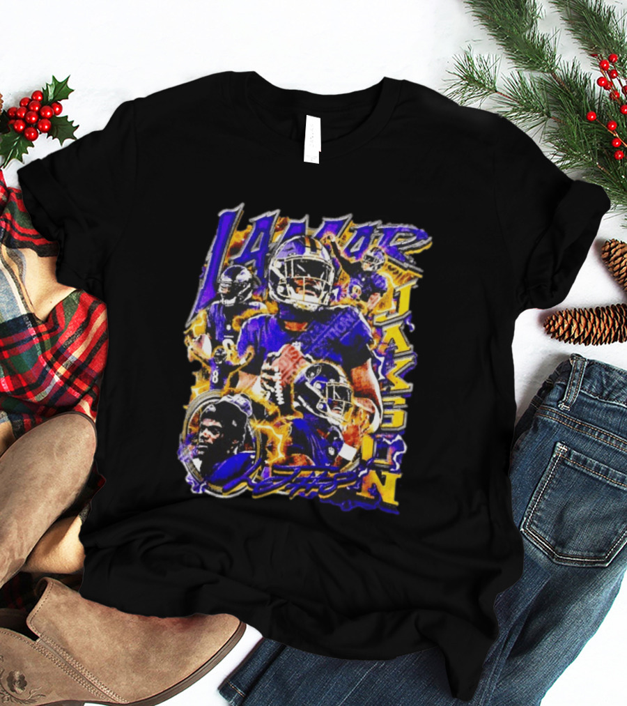 Lamar Jackson Baltimore Ravens Football Sports Star T-Shirt