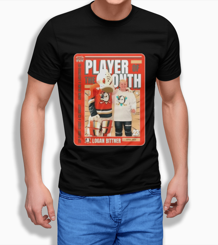 Top Flight Sweet Anaheim Ducks Logan Bittner Player Of The Month April 2026 T-Shirt