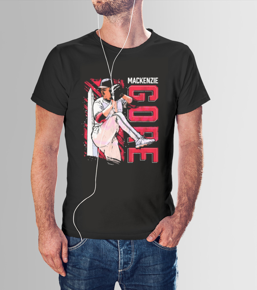 Mackenzie Gore Washington Pitching Action Baseball T-Shirt