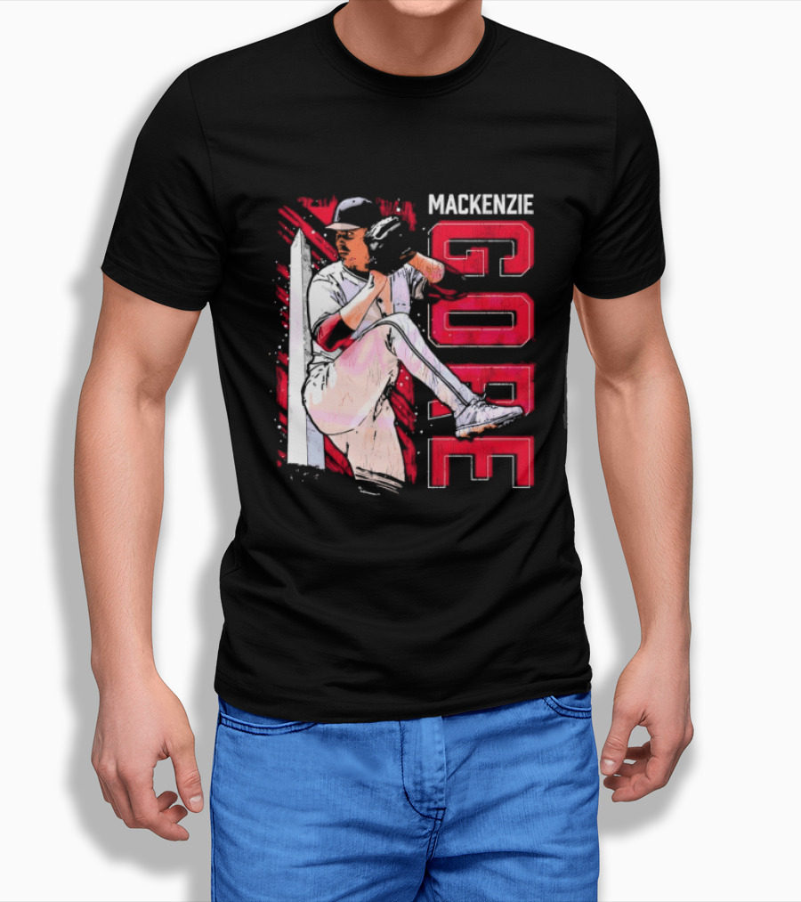 Mackenzie Gore Washington Pitching Action Baseball T-Shirt