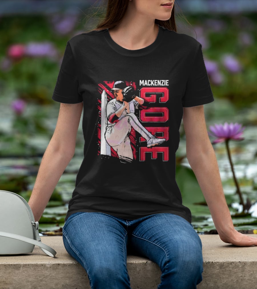 Mackenzie Gore Washington Pitching Action Baseball T-Shirt