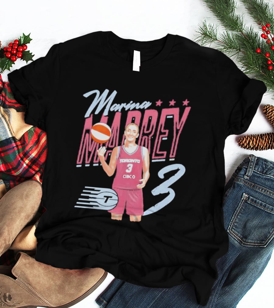 Marina Mabrey Toronto Basketball Pose CIBCO Tempo 3 Stars T-Shirt