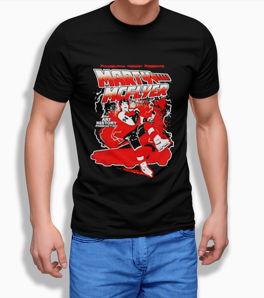 Philadelphia Hockey Presents Marty McFly 2026 With Philadelphia Flyers Hockey 97 T-Shirt