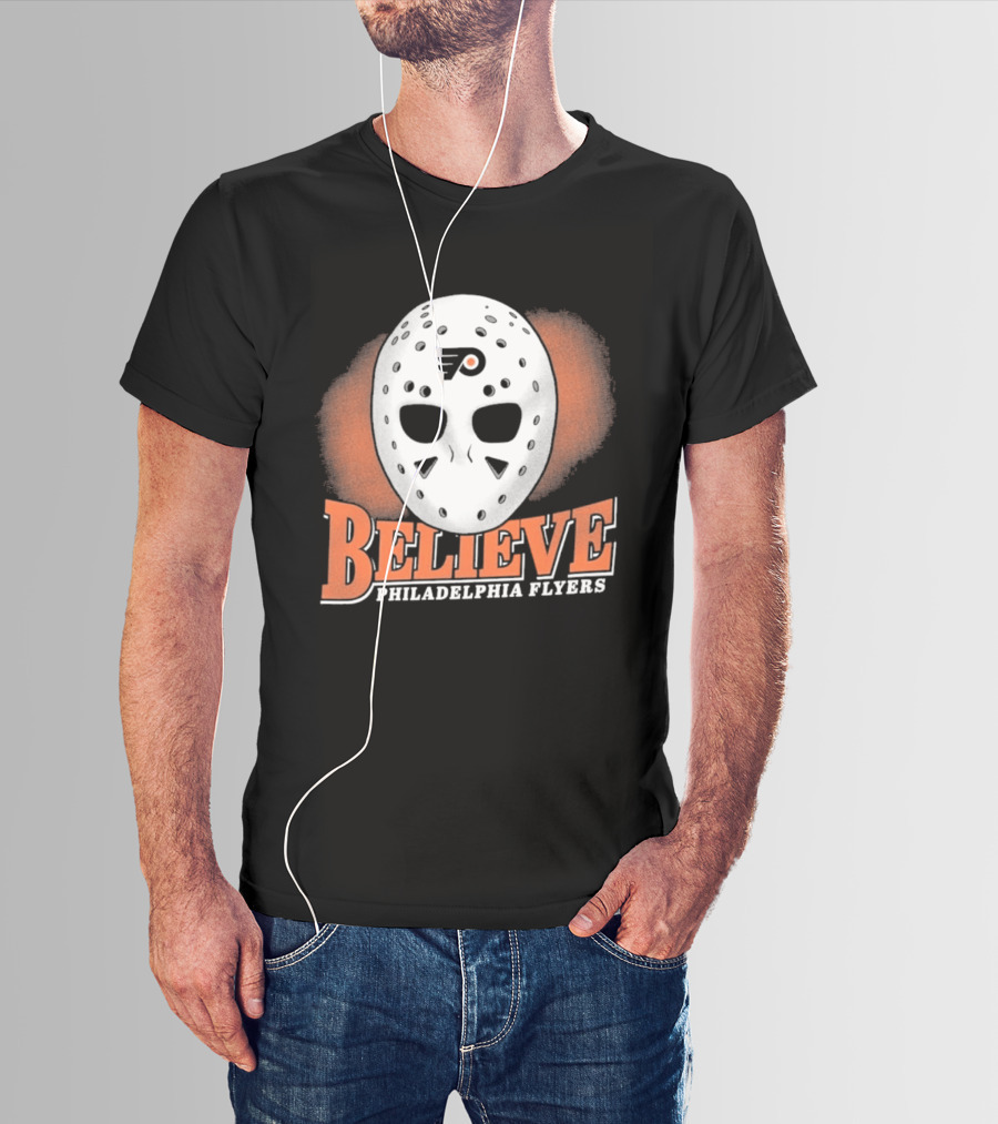 Philadelphia Flyers Believe Hockey Mask Franklin T-Shirt