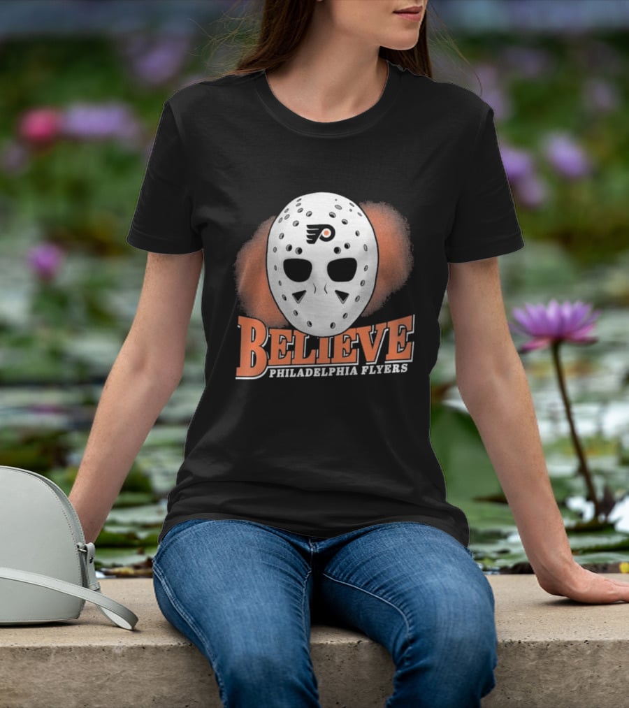 Philadelphia Flyers Believe Hockey Mask Franklin T-Shirt