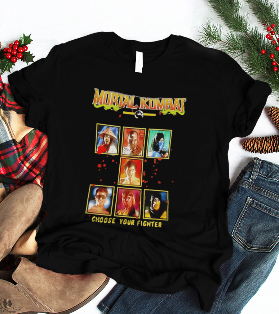 Mortal Kombat Choose Your Fighter Iconic Characters Selection T-Shirt