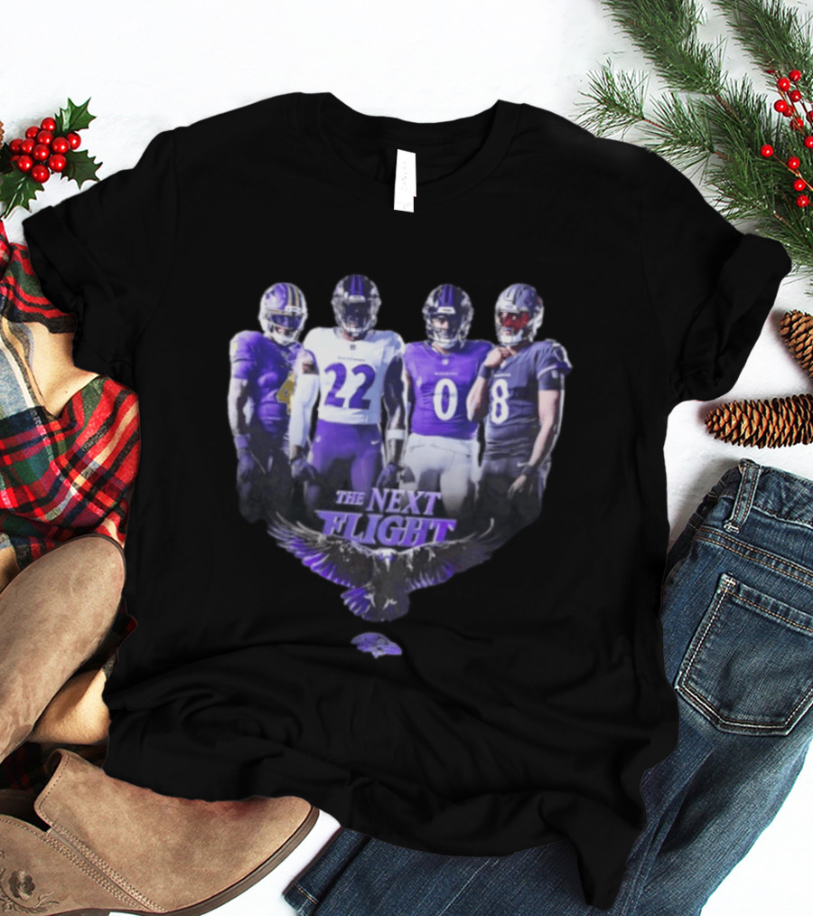 The Next Flight Baltimore Ravens NFL Football Players Team Spirit T-Shirt