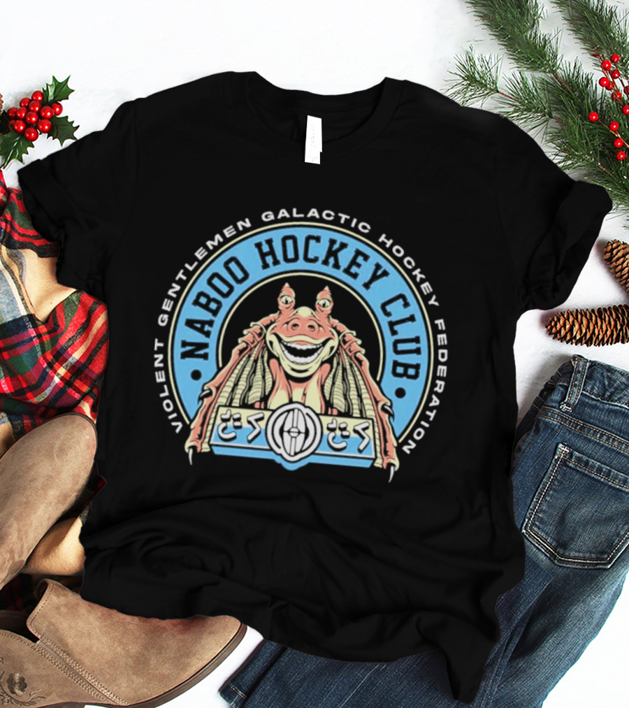Violent Gentlemen Galactic Hockey Federation Naboo Hockey Club 2026 Retro Alien T-Shirt