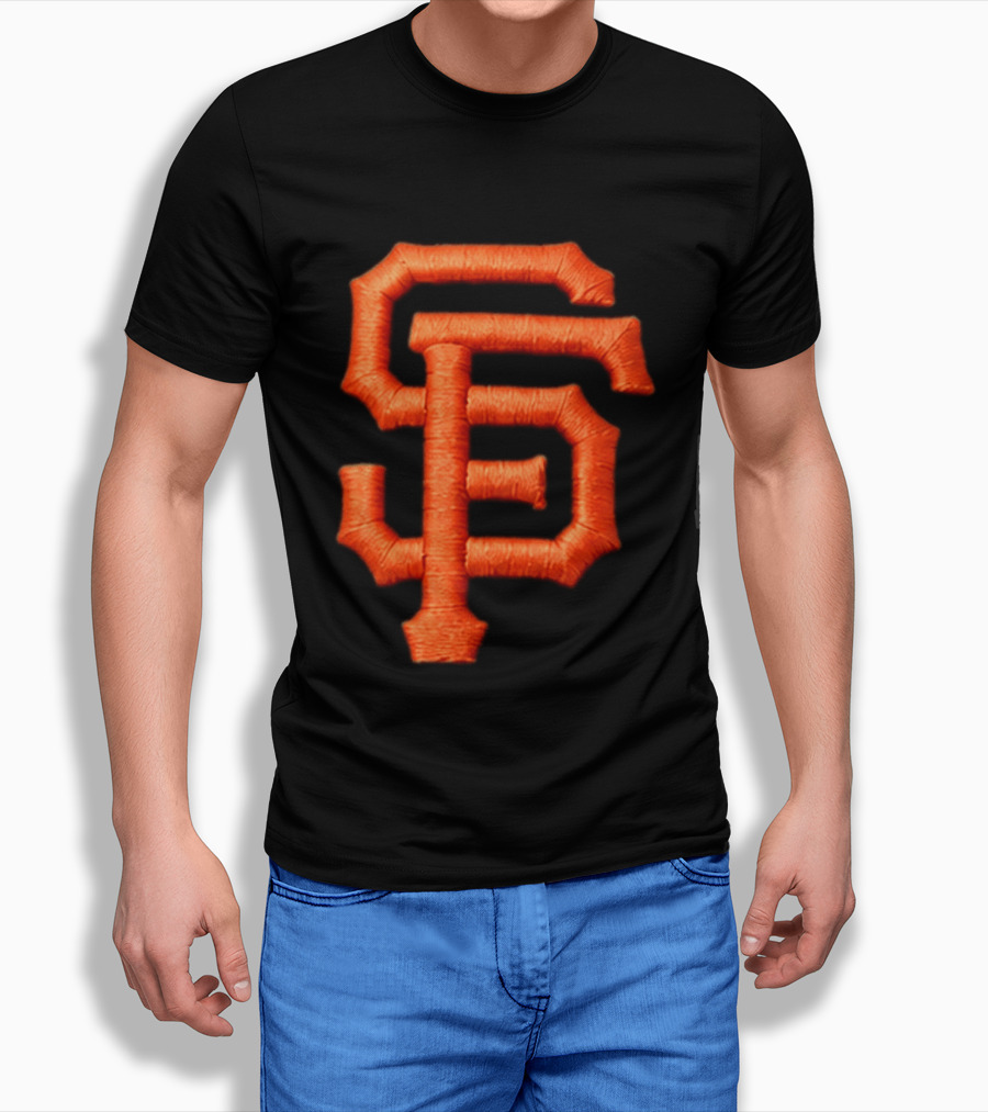Alex Smith SF Giants Hat Orange Monogram T-Shirt