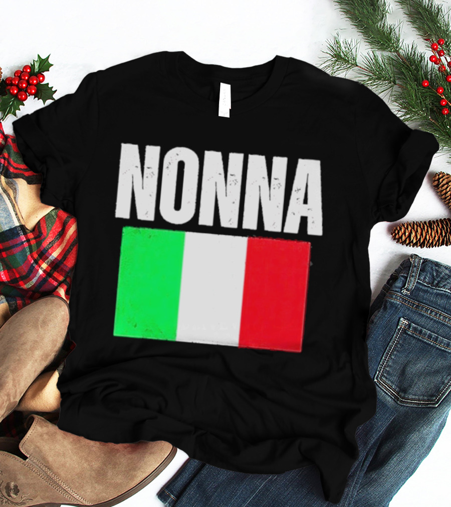 Italian Nonna Flag Pride With Italy T-Shirt