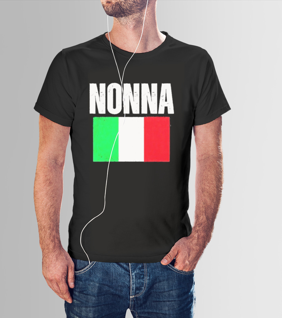 Italian Nonna Flag Pride With Italy T-Shirt
