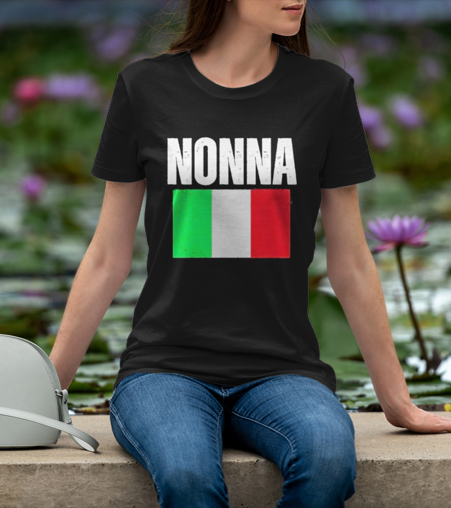 Italian Nonna Flag Pride With Italy T-Shirt