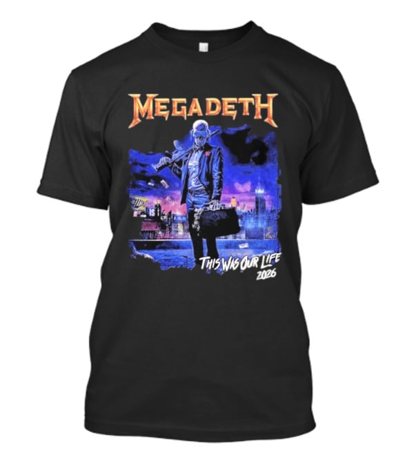 Megadeth This Was Our Life 2026 Latin America Tour Gangster Vic Metal Concert T-Shirt