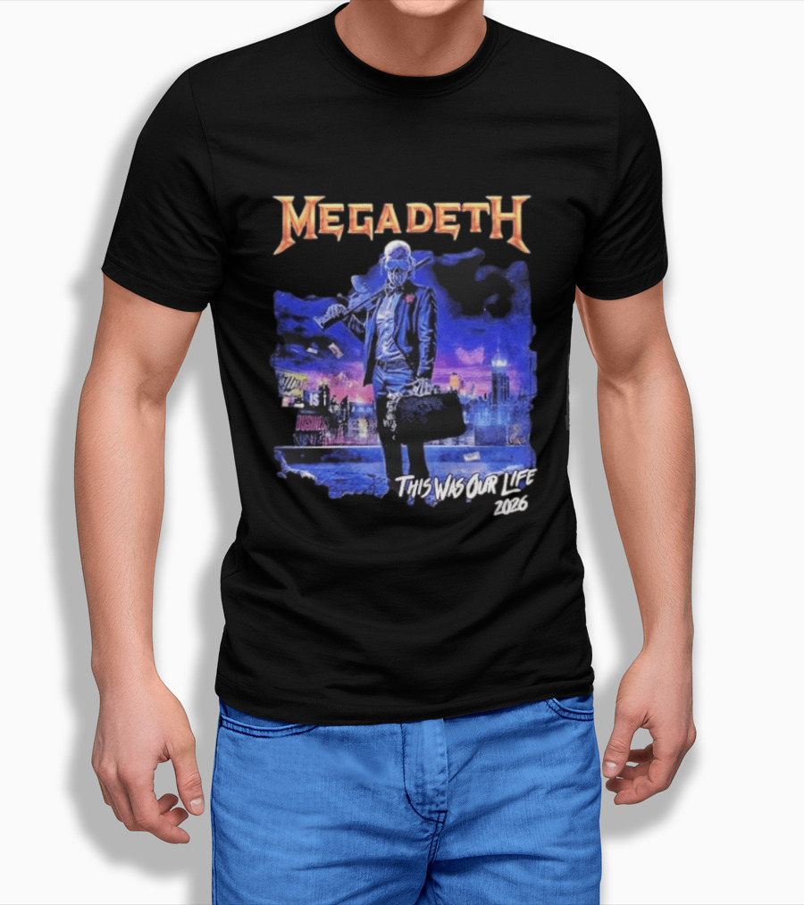 Megadeth This Was Our Life 2026 Latin America Tour Gangster Vic Metal Concert T-Shirt