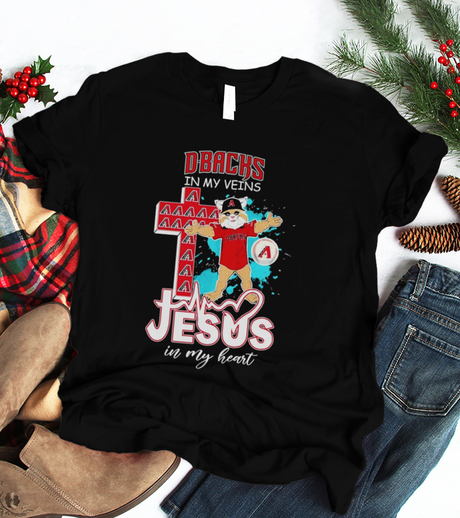 D Backs In My Veins Jesus In My Heart With Cross T-Shirt
