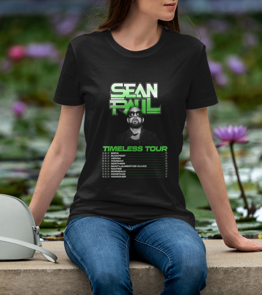 Sean Paul Timeless Tour Sofia Budapest Vienna Warsaw 2026 T-Shirt