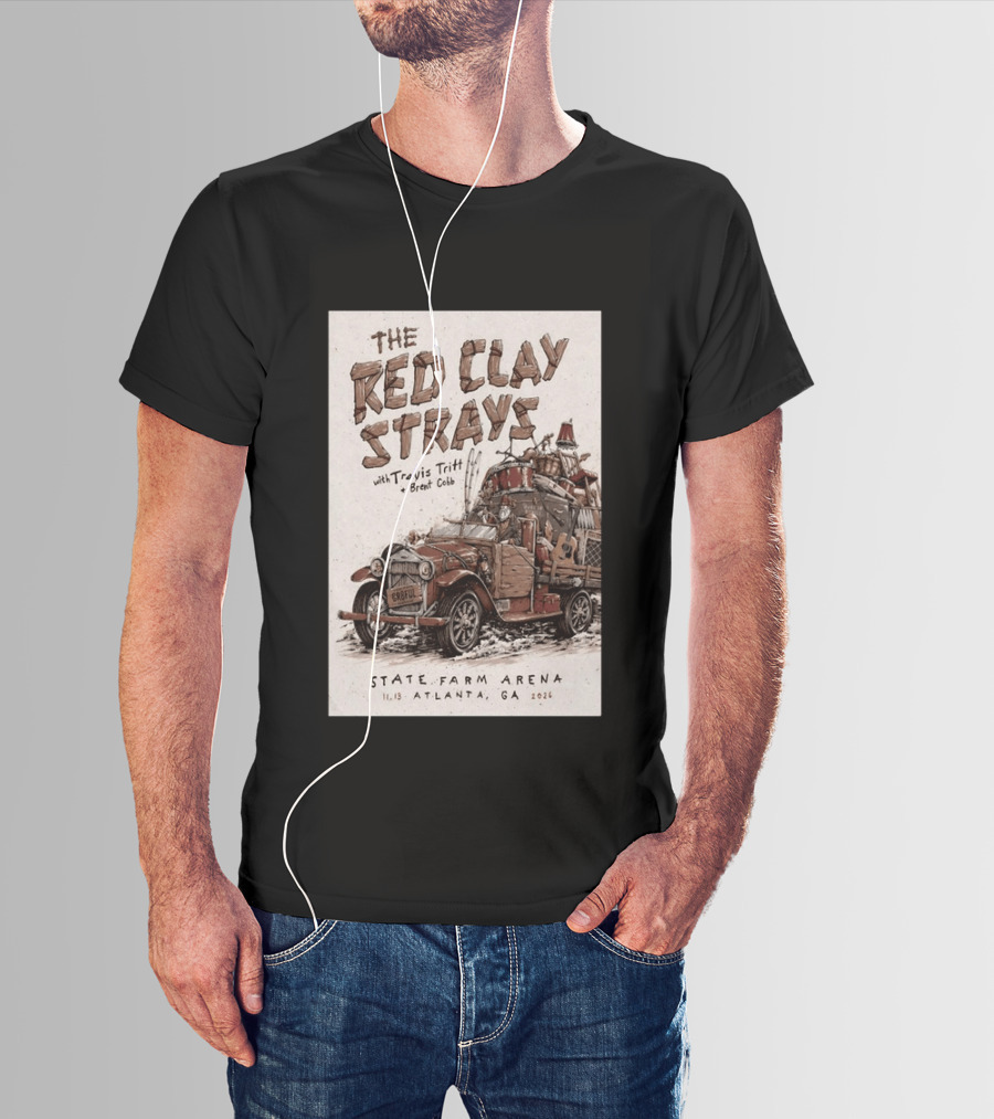 The Red Clay Strays With Travis Tritt And Brent Cobb Live Concert State Farm Arena Atlanta GA Nov 13 2026 T-Shirt
