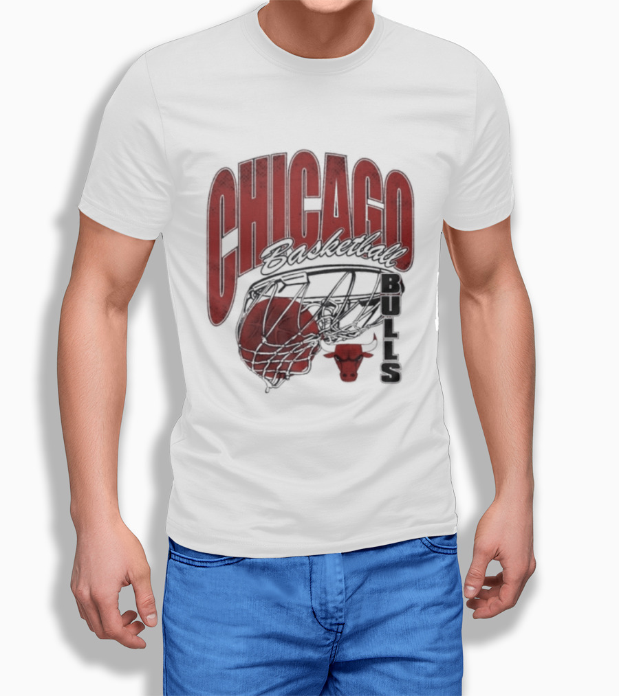 Chicago Basketball Bulls Script Swish 2026 T-Shirt