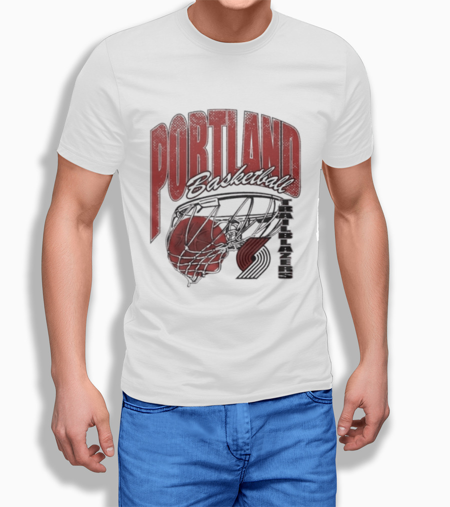 Portland Trail Blazers Script Swish 2026 Basketball T-Shirt