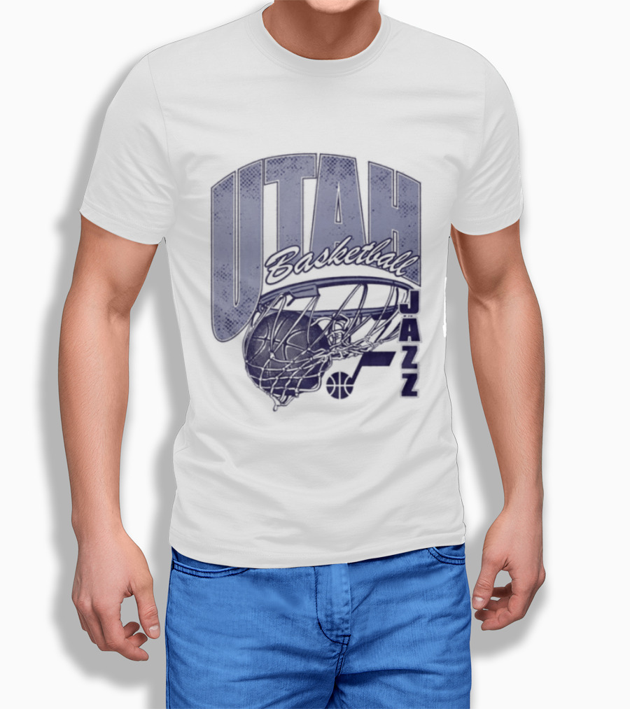 Utah Jazz 2026 Script Swish Basketball T-Shirt