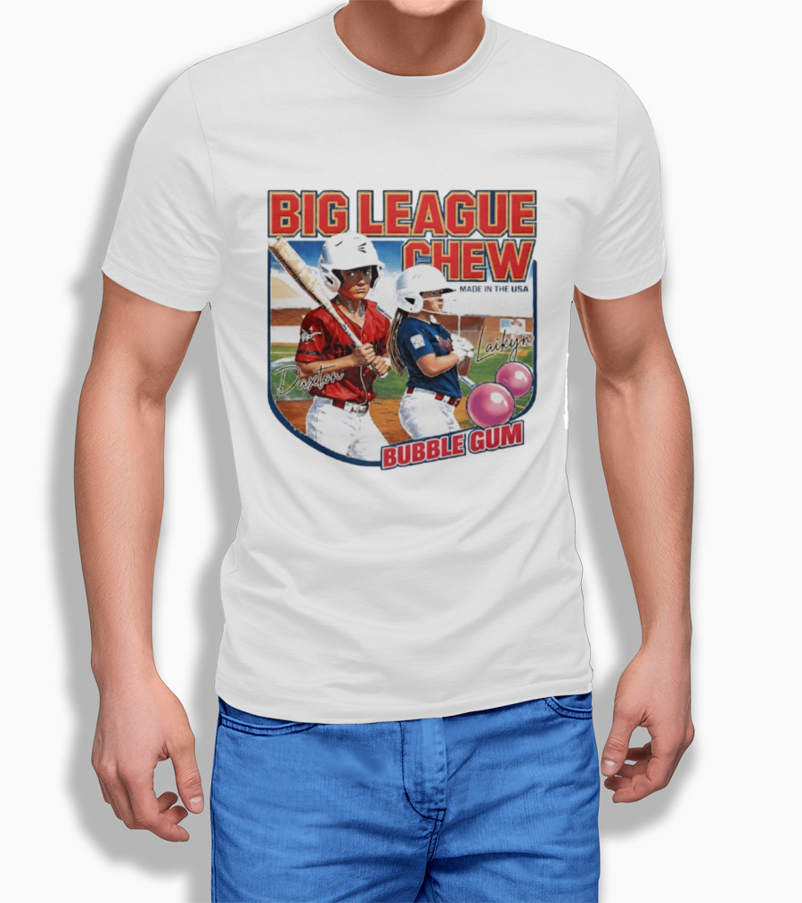 Big League Chew Made In USA Daxton Laikyn Baseball Bubble Gum T-Shirt