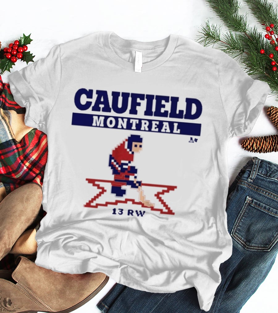 Caufield Montreal 13 RW Hockey Player Pixel T-Shirt