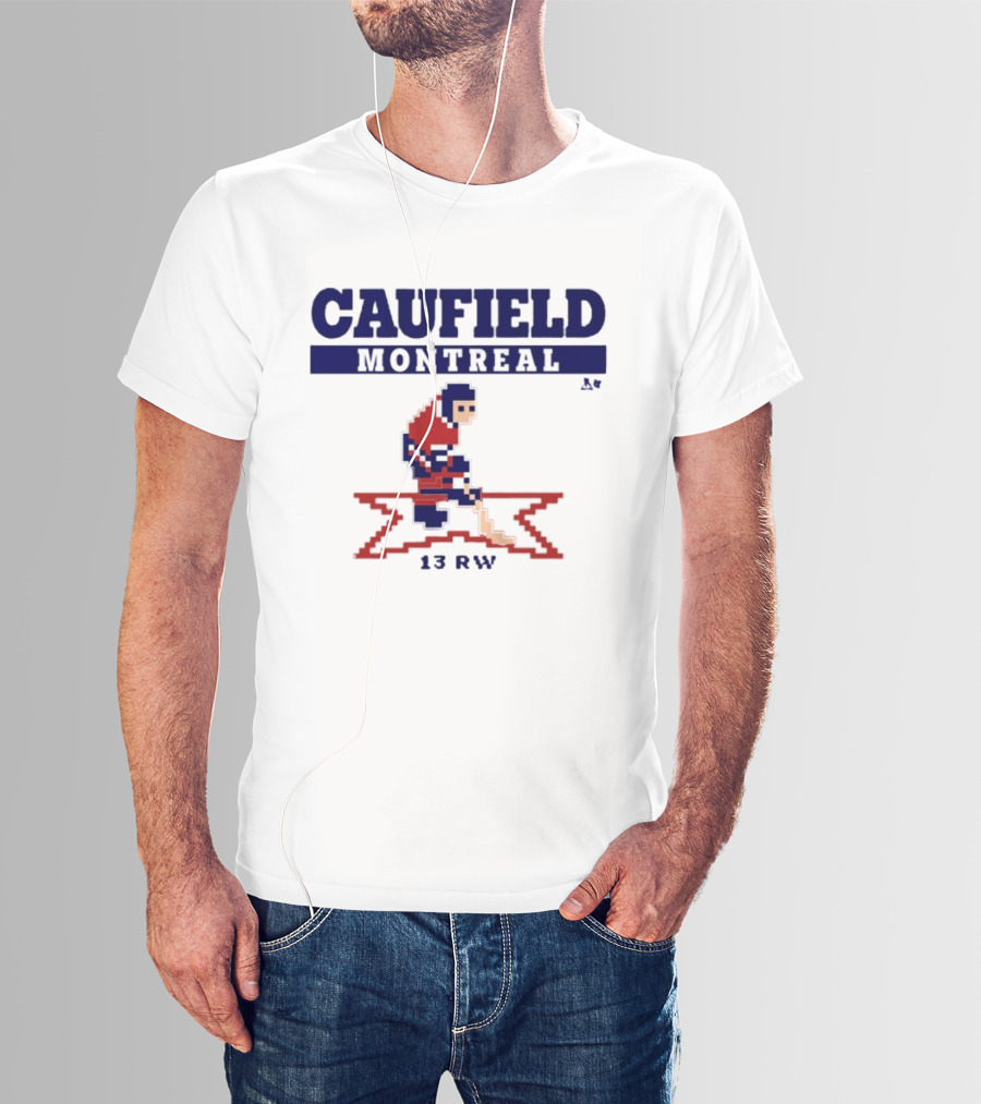 Caufield Montreal 13 RW Hockey Player Pixel T-Shirt