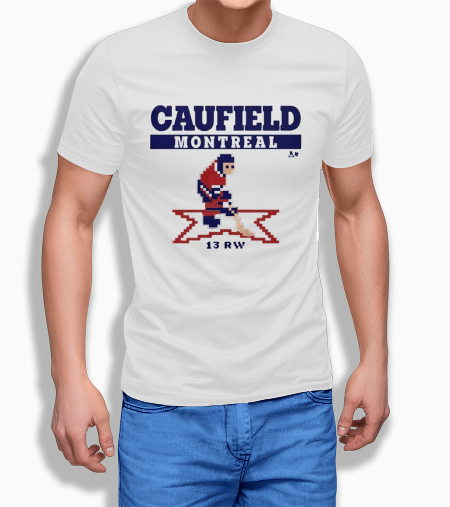 Caufield Montreal 13 RW Hockey Player Pixel T-Shirt