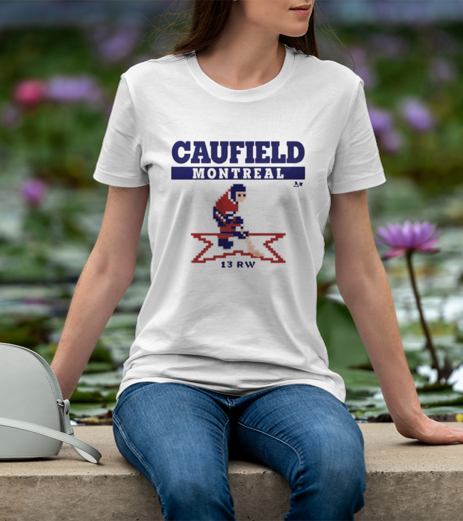 Caufield Montreal 13 RW Hockey Player Pixel T-Shirt